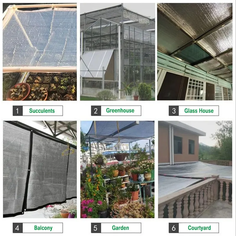 55 ~ 99% Schattierung Aluminium folie Sonnenschutz Netz Garten Sonnenschutz Segel Sichtschutz Zaun Mesh Garagen Markisen pflanzen Sonnenschutz – Detail 11
