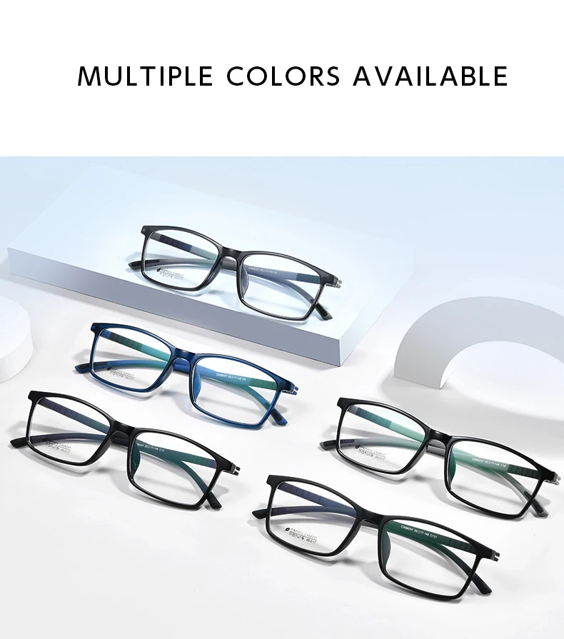 ENTITY Ultraleichter, modischer, flexibler TR90-Rahmen, einfacher quadratischer Rahmen, optisch, anpassbar, verschreibungspflichtige Anti-Blaulicht-Brille – Detail 12