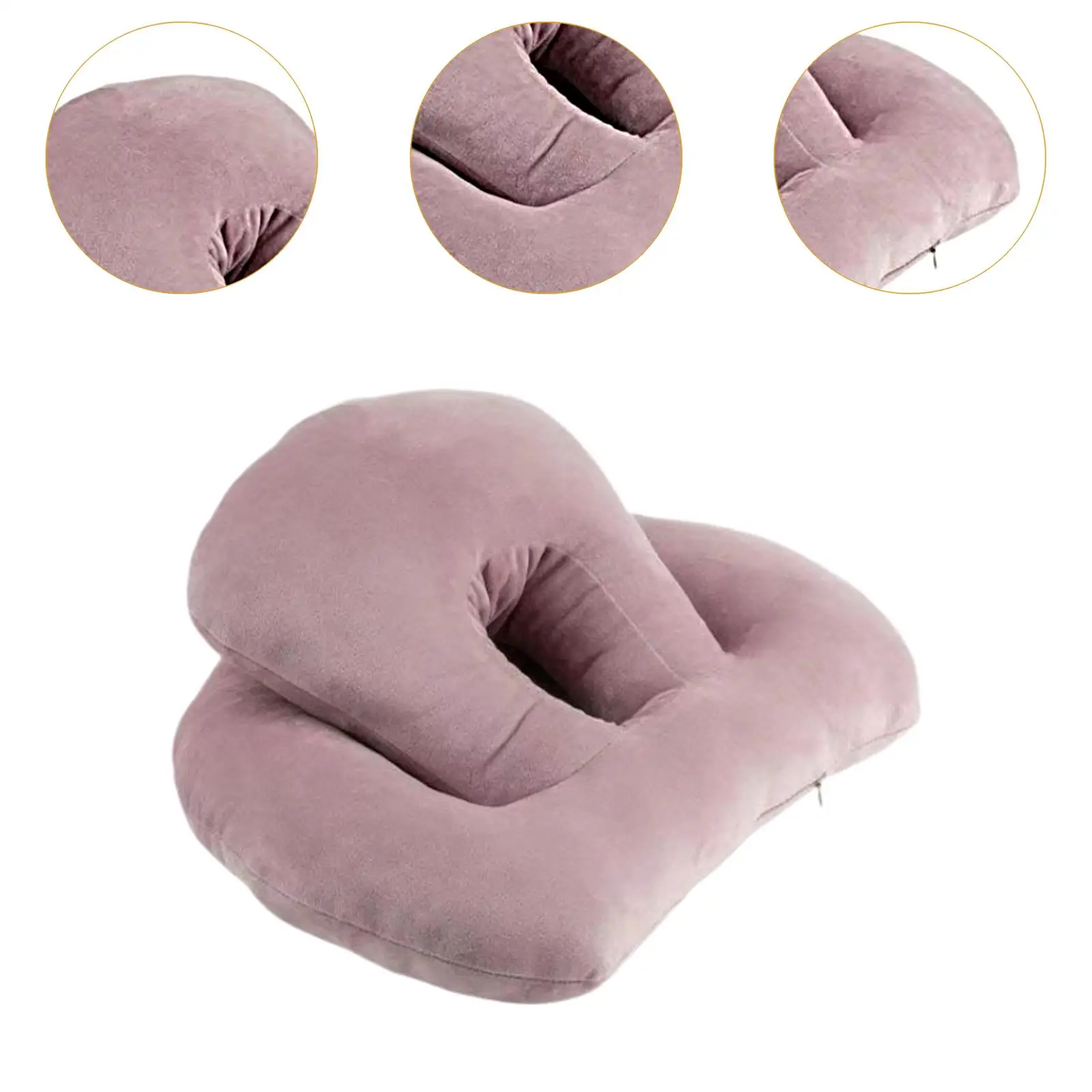 Nap Sleeping Pillow Breathable Ventilation Hole Soft Cushion Face Down Desk Pillow for Office Travel Recliners Library Sleeping 5