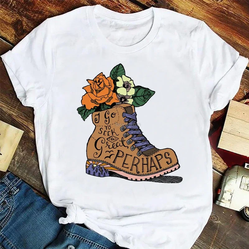 Happy Camper Shirt Casual Cartoon Graphic T-Shirt 3