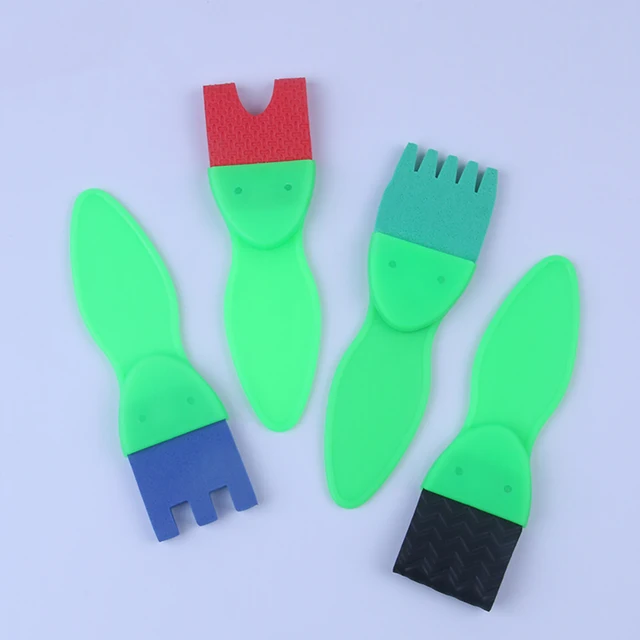 4pcs High Quality EVA Sponge Stamp Set Creative Painting Paint Roller Brush Kids Toys Graffiti DIY Art Tools for Beginners 4