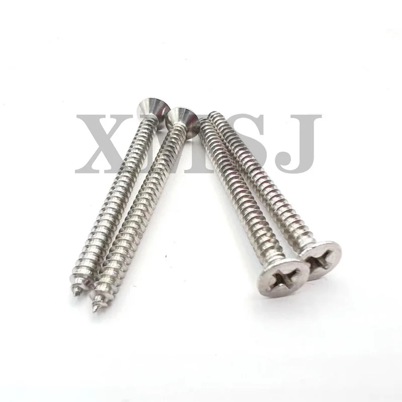 5/10/50pcs M2 M2.6 M2.9 M3.5 M4 M5 M6 304 A2-70 stainless steel Cross Phillips Flat Countersunk Head Self-tapping Wood Screw