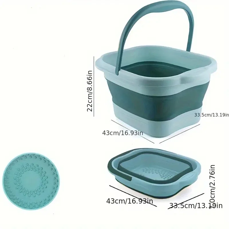 Foldable Home Foot Bath Bucket Massage Foot Wash Leisure Health Bucket Children Bath Basin Portable Soak Tub