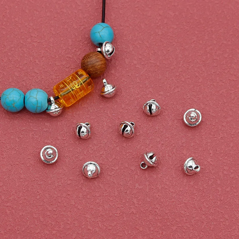 30pcs/Lot Cute No Ringing Small Bells Charms 6x7mm Bracelets