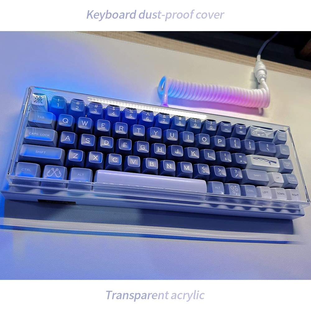 Capa Poeira Acrílico para Teclado Impermeável e à Prova de Poeira Anti Stepping Proteja Capa para 60 64 68 75 84 87 104 108 96 Nj68 Air Cover