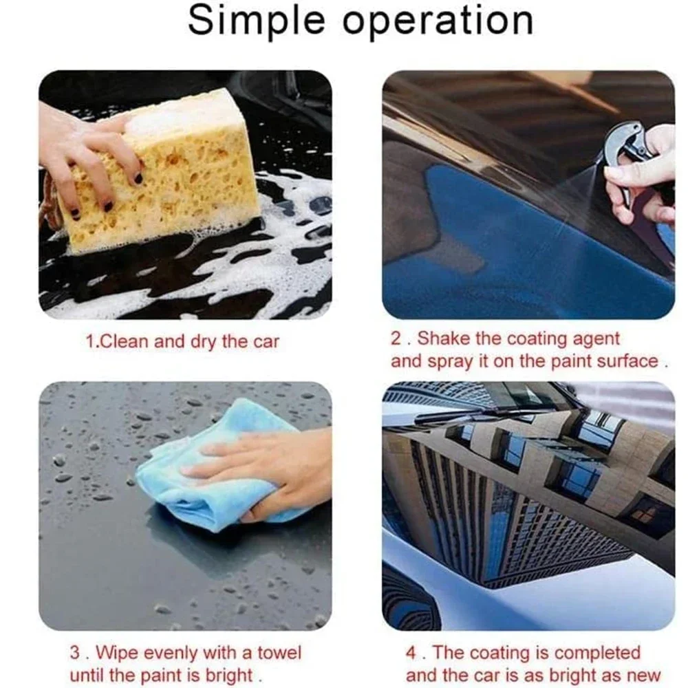 Ceramic Car Coating 500ML Nano Liquid Glass Plated Crystal Hydrophobic Waterproof Polishing Paint Hardness Liquid Glass auto paint coating spray for Cars
