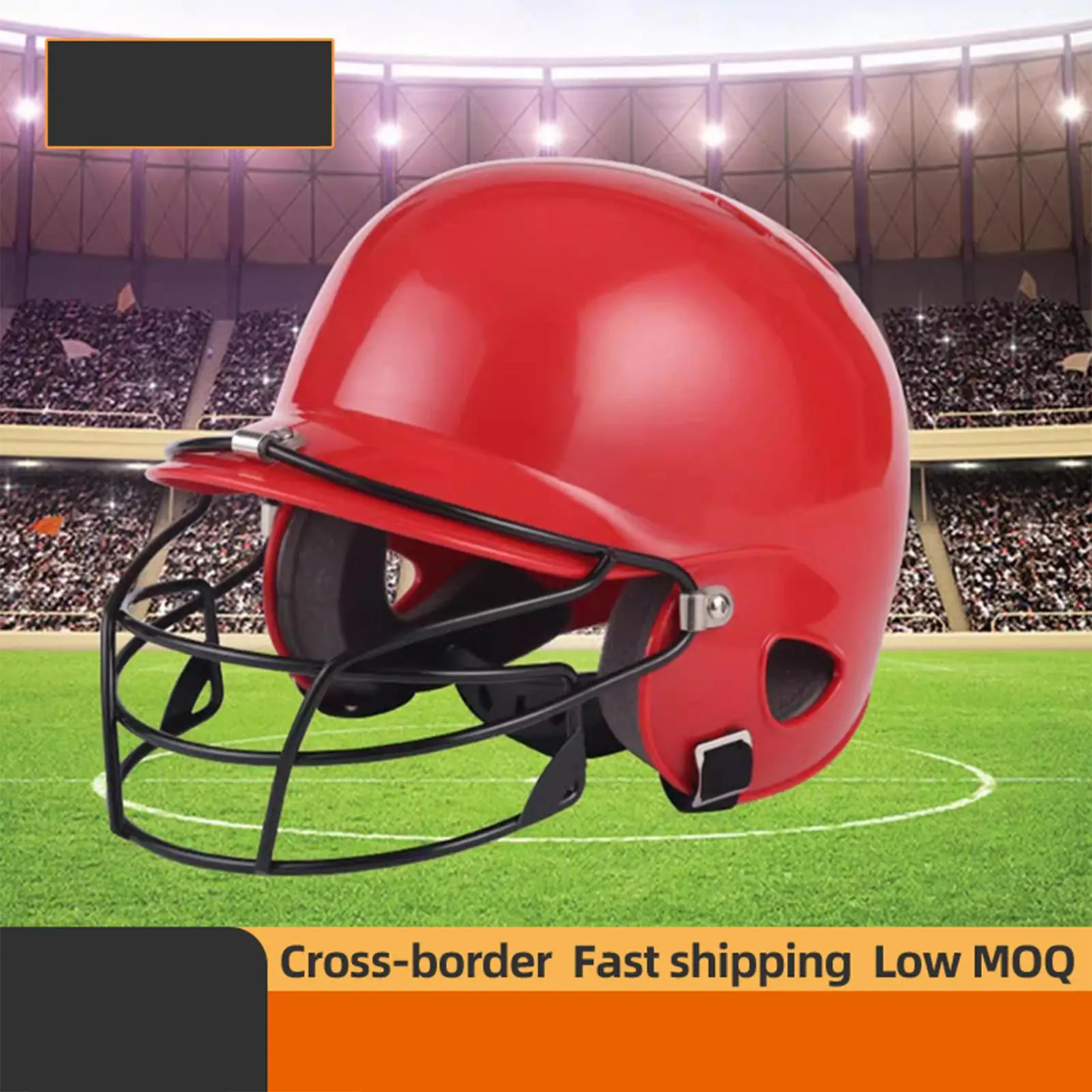 Baseball Face Guard Lightweight Batting Helmet Face Cover for Sport Softball 18x17.5cm for Kids Black