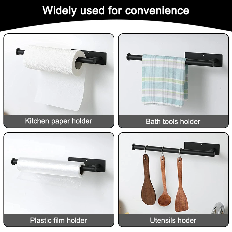 Under Cabinet Paper Towel Holder for Kitchen Bath Stainless Steel 2Ways  install