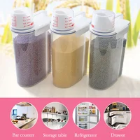 1.5-3L Powder Storage Box Plastic Kitchen Rice Grains Container Bathroom Laundry Powder Detergent Case With Pour Mouth 1