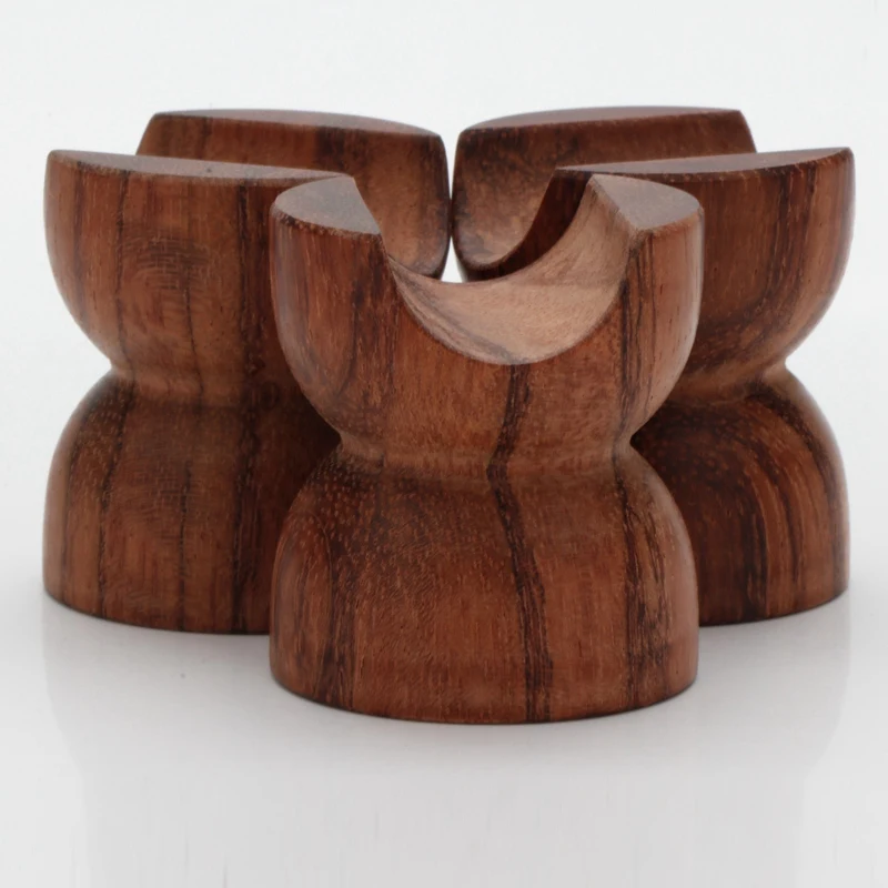 목재 하이파이 로즈 우드 와이어 브래킷 라인 지지대 케이블 스탠드, 거치대 케이블 트레이 스탠드, 충격 발 패드