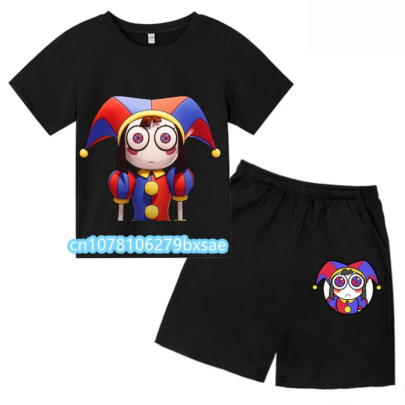 

Новый удивительный костюм из футболки с изображением цирка для мальчиков и девочек, персонализированная мультяшная Детская футболка с коротким рукавом, модные комплекты для мальчиков и девочек