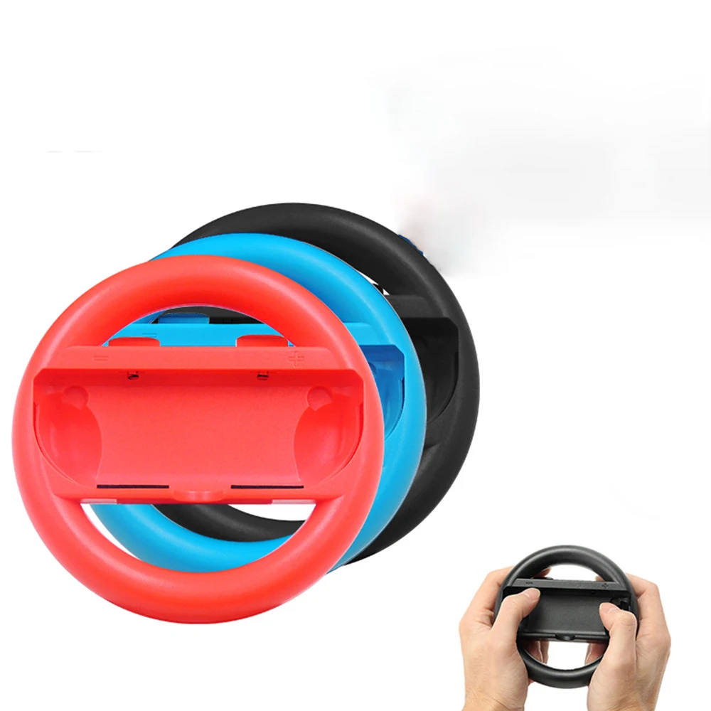 2PCS Game Steering Wheel Controller Handle Holder Grip JoyCon Controller Gamepad Nintendo N-Switch Game Console Accessories