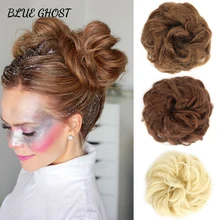 

BG Synthetic Messy Curly Chignon Elastic Hair Rope Rubber Band Hairpiece Donut Hair Bun Extensions Hairpieces Chignon for Women