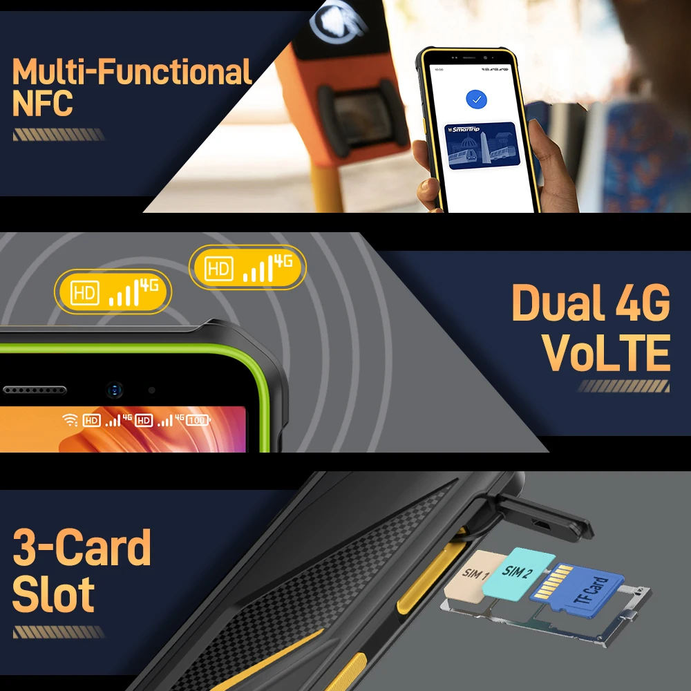 Ulefone Armor X12  Rugged Phone, Android 13 Smartphone, Up to 6GB RAM,  32GB ROM, 4860mAh, 13MP, 5.45", 4G, NFC, Global Phone 2