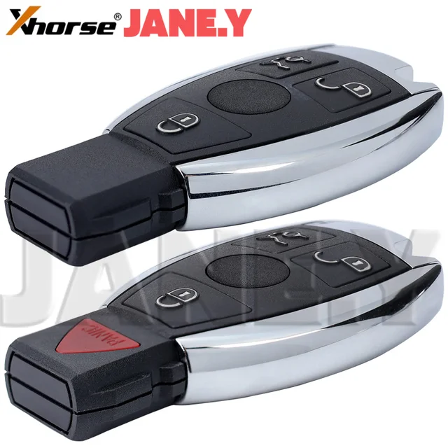 รีโมทรถยนต์อัจฉริยะ Xhorse VVDI BE สำหรับ Mercedes-Benz 315/434mhz W211 W212 W203 W204 W205 W210 W221 W222  3/4 ปุ่ม พร้อมเคส 5