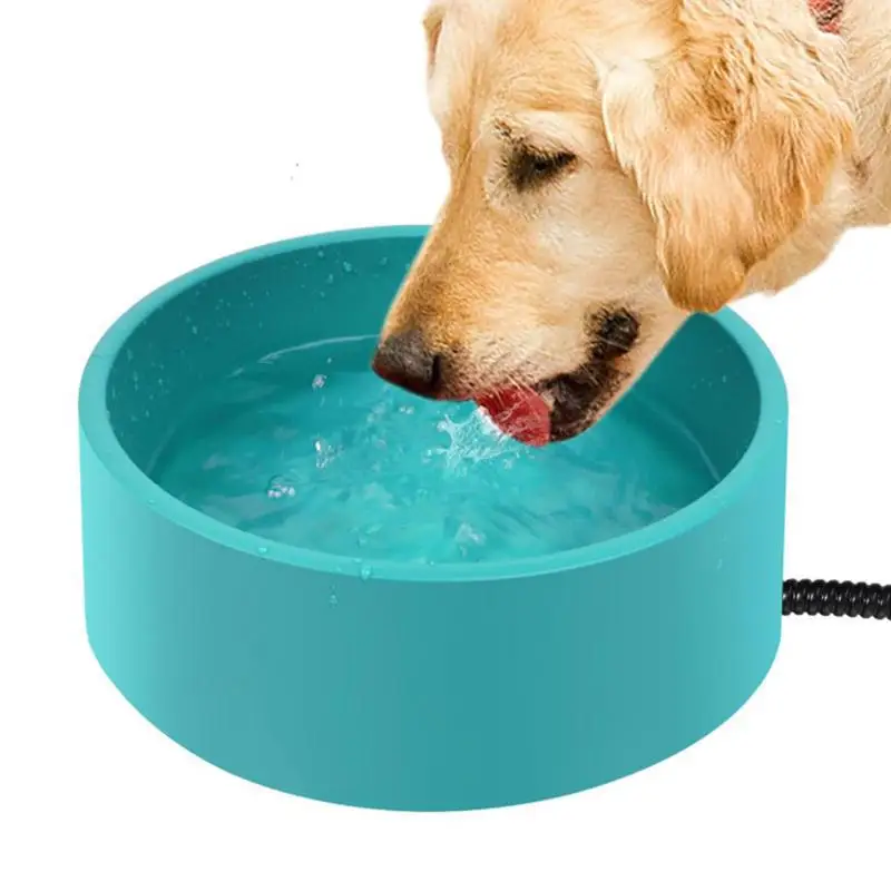 HeatedWaterBowlportableHeatedCatDogFoodPlateInsulatedWater