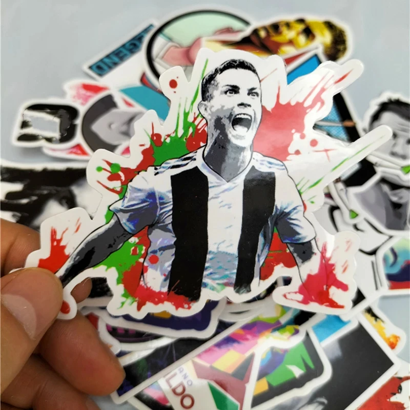 Sports Football Star Popular Character C Ronaldo Poster Self-adhesive Art Waterproof Sticker Coffee House Bar Room Wall Stickers wall stickers,home decor posters