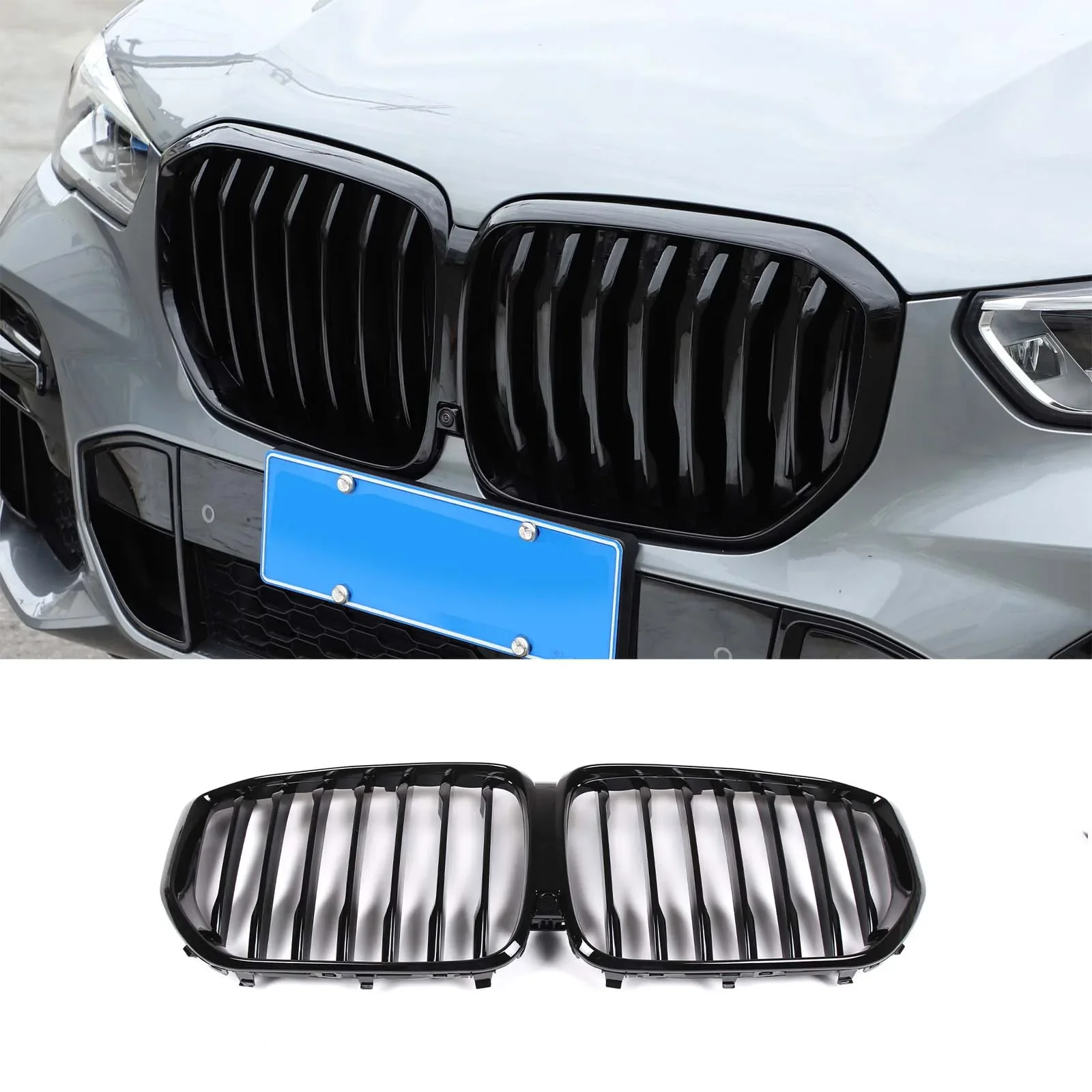 

Передняя Центральная решетка радиатора для BMW X5 G05 2019-2022, запчасти из АБС-пластика, черные аксессуары для модификации внешней части