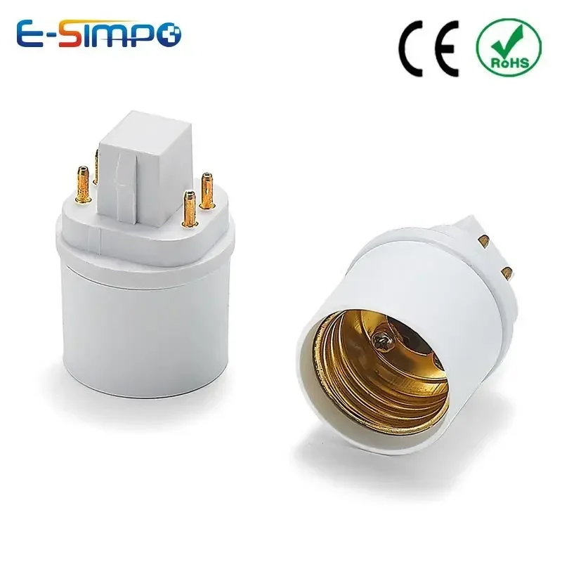 2pcs 4P G24Q  E26 E27 CFL PLC PLT GX24Q 램프베이스-에디슨 나사 LED 라이트 소켓 홀더 어댑터 변..