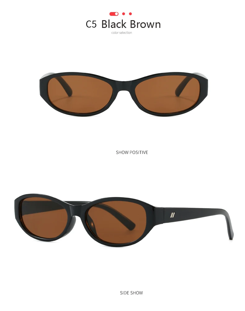 3 stücke Neue Trend Kleine Oval Punk Sonnenbrille Frauen Mode Gradienten Objektiv Shades Brillen Retro Nieten Sonnenbrille Rahmen UV400 – Detail 11