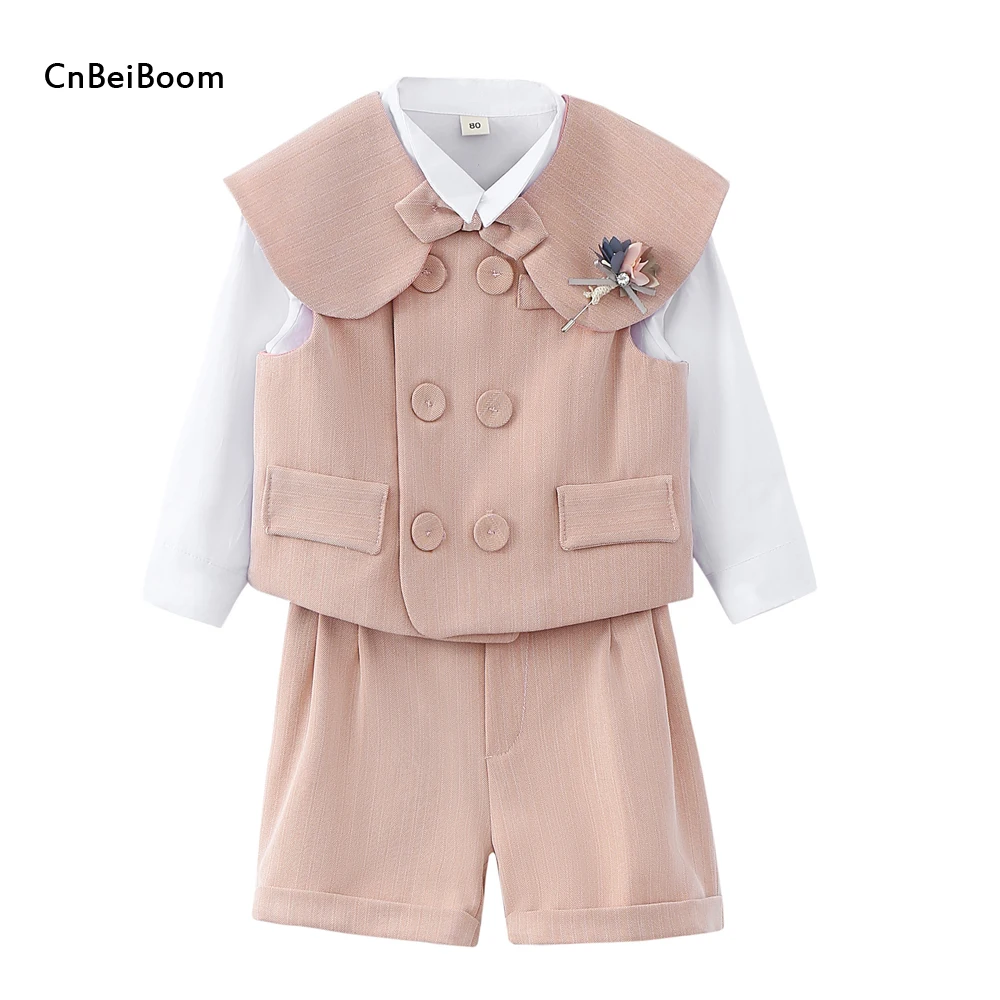 Детское блестящее розовое смокинг комплекты официальной одежды платье с