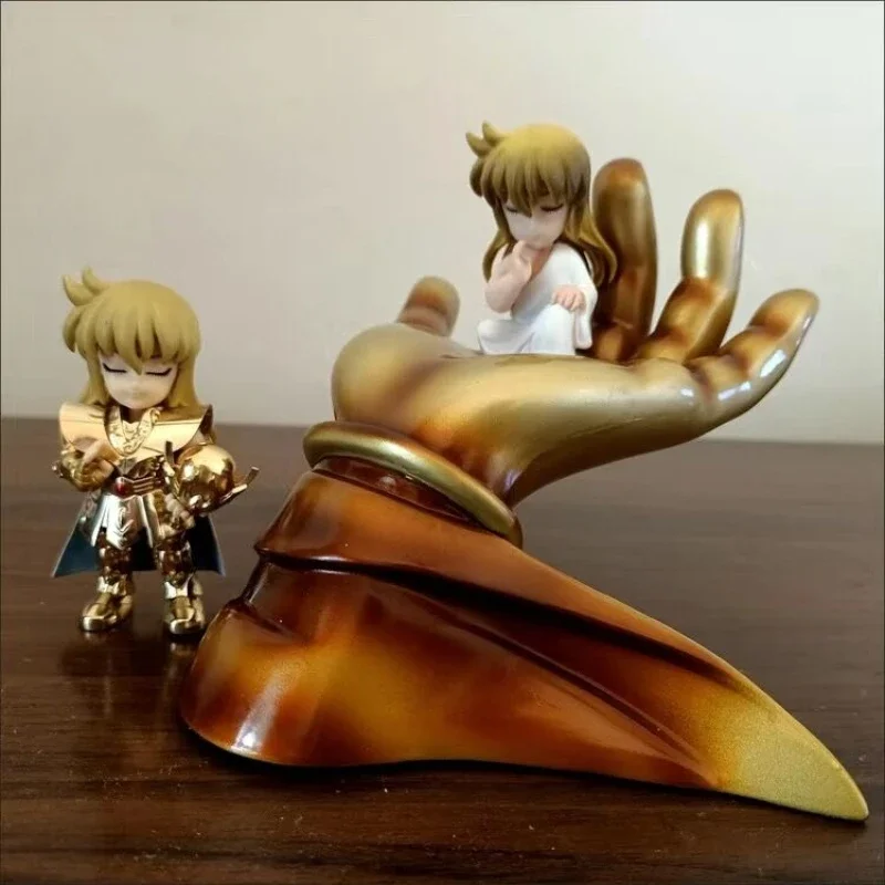 

Saint Seiya Anime Figure Childhood Virgo Shaka Sakya Model Dolls With Buddha Hand Platform Pvc Statue Decoration Toy Birthday Gi