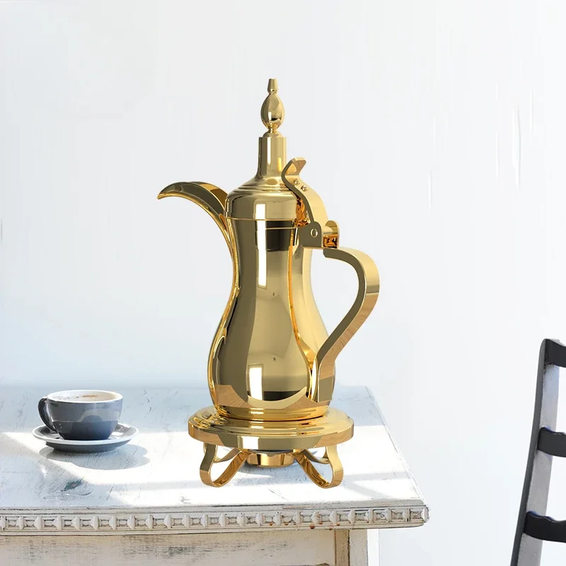 

Golden color tea pot base long spout sets
