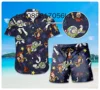 Toy Story Buzz Lightyear Hawaiian Shirt Shorts Set Casual Beach Vacation Short Sleeve Set Disney Beach Shorts Retro Button Shirt 1