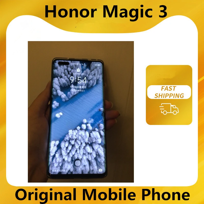 DHL Fast Delivery Honor Magic 3 5G Cell Phone 6.76" 120HZ 64.0MP Camera 66W Charger Fingerprint Snapdragon 888 NFC Android 11.0 ddr4 ram