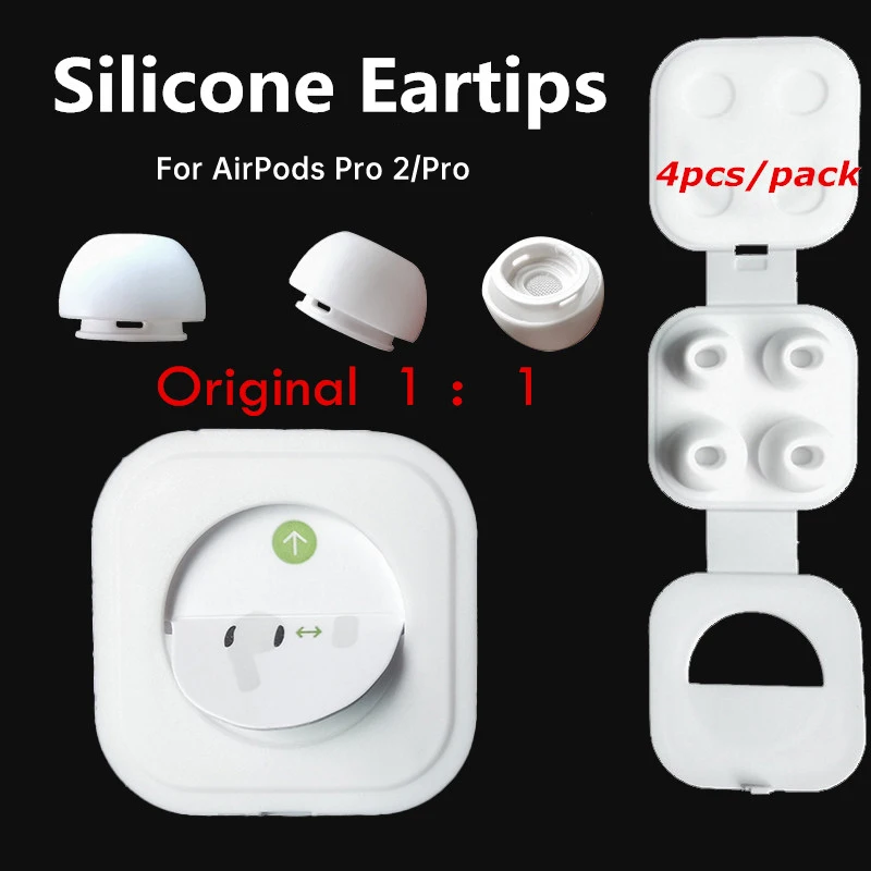  [3 Pairs] Replacement Ear Tips for Airpods Pro and Airpods Pro  2nd Generation with Noise Reduction Hole, Silicone Ear Tips for Airpods Pro  with Portable Storage Box and Fit in The
