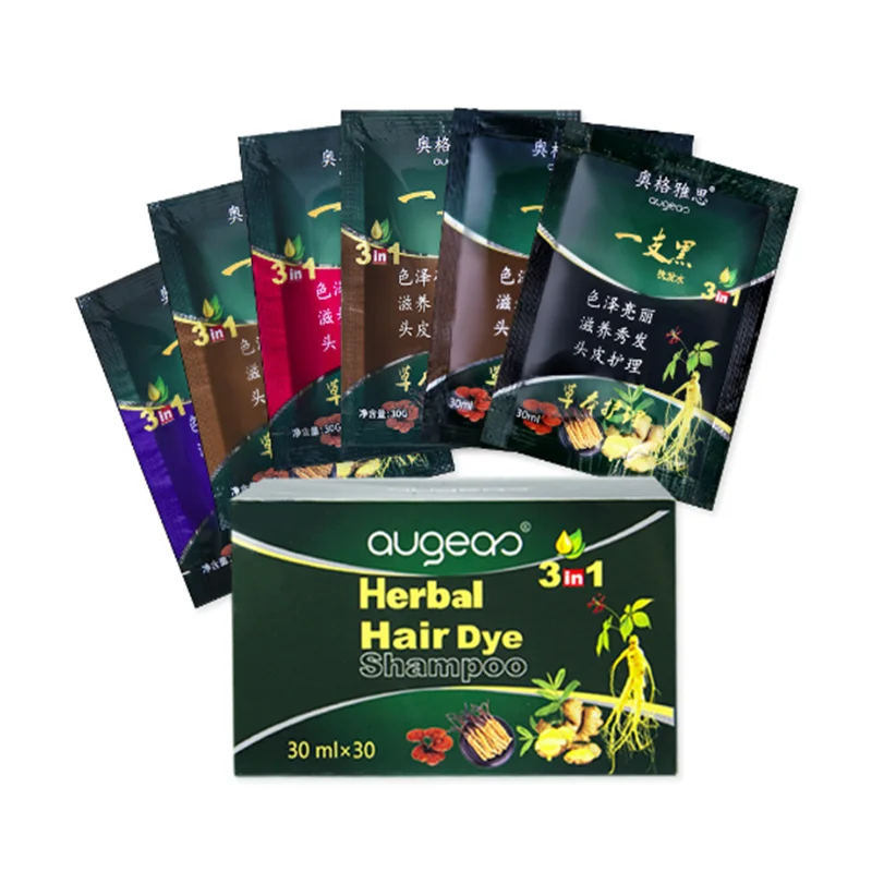 

Herbal 30MLNatural Plant Conditioning Hair Dye Black Shampoo Fast Dye White Grey coffee Hair Removal Dye Coloring Black Hair