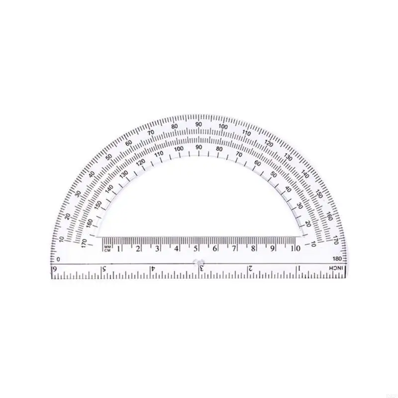 5Pcs 180도 플라스틱 각도기 6인치 각도기 학교 사무실 공급 K92C