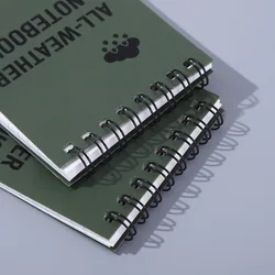 Waterproof Stone Paper Pocket Notepad - Creative Small Book with Coil (Green Single Book)