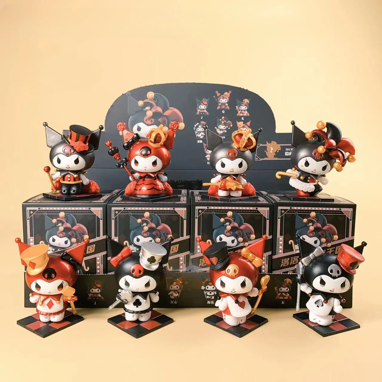 

New Sanrio Blind Box Cute Kuromi Figures Toy Trump Kingdom Collection Home Decorate For Children Christmas Gift