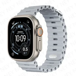 Silicone Ocean Strap Bracelet - Series 10 - 11 42mm (13 cloud gray)