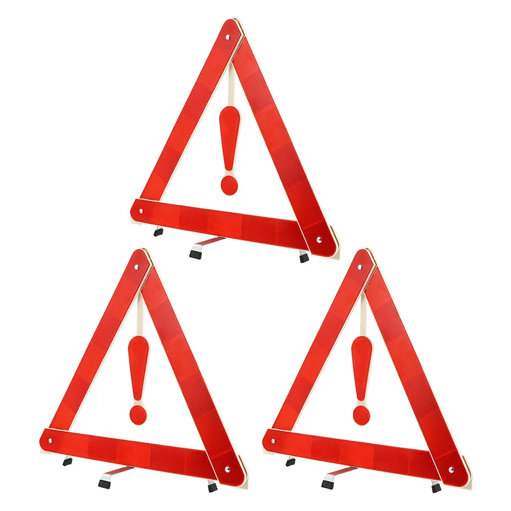 

3 Pcs Warning Triangle Roadside Safety Kit Highway Reflective Markers Triangles for Truck Reflectors