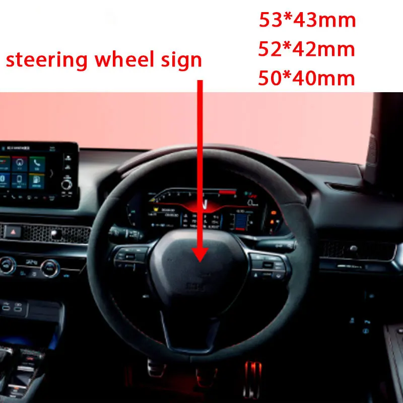 

H logo Car Stickers for Honda Accord Fit civic Mirror solid Front Grille Steering wheel refit decal decoration label accessories