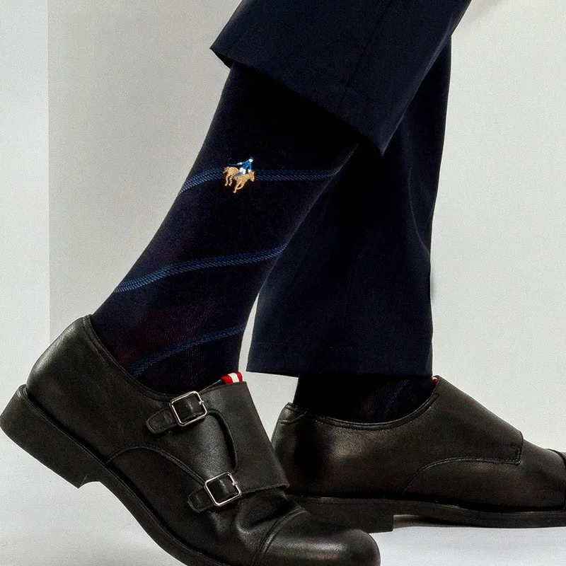 5 Pairs Super Quality Business Socks Antibacterial Combed Cotton Men Socks Sweat-absorbing Breathable Male Socks