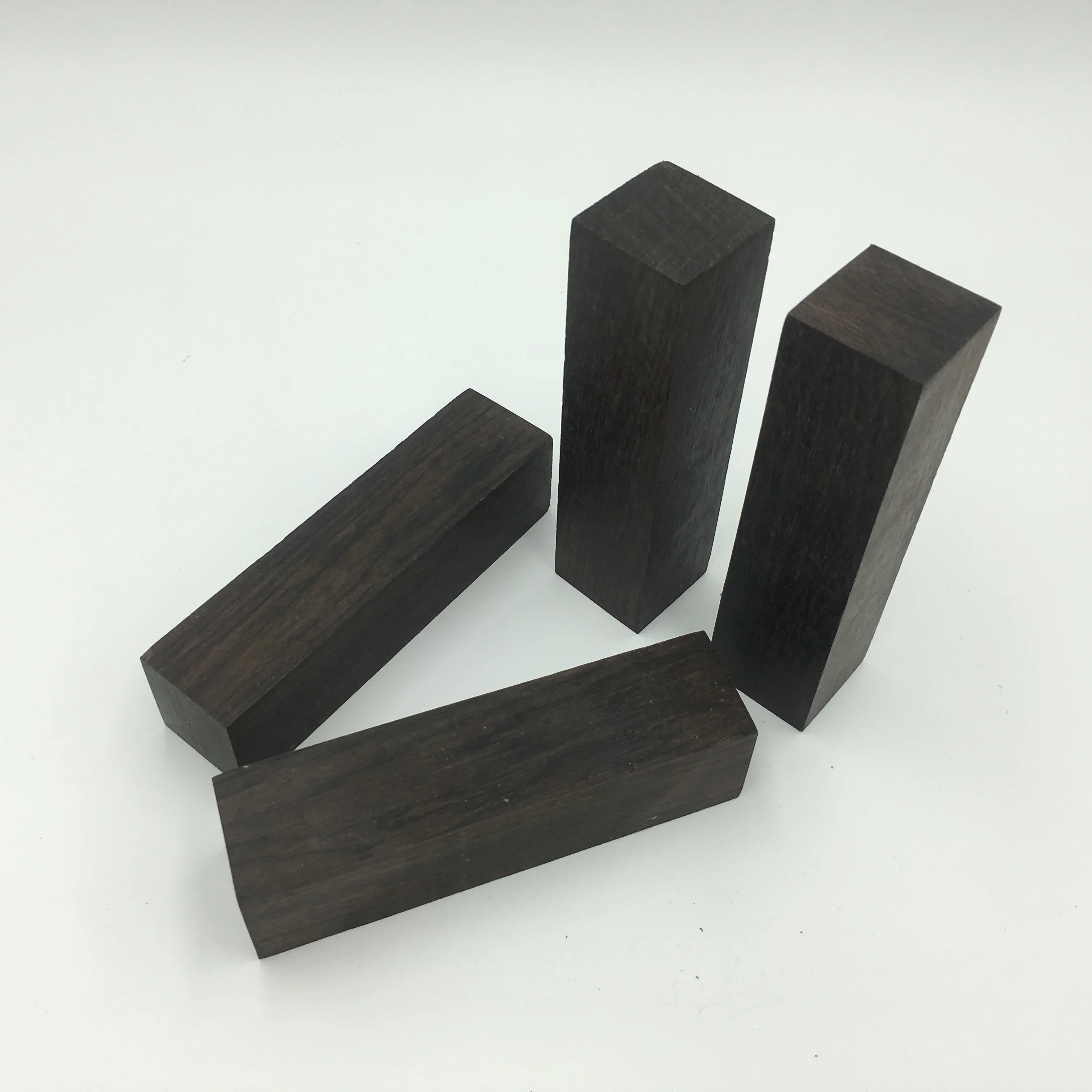 2pieces DIY knife handle material East Africa ebony Purple sanda wood Multi Size Black wood Various handicraft materials 4