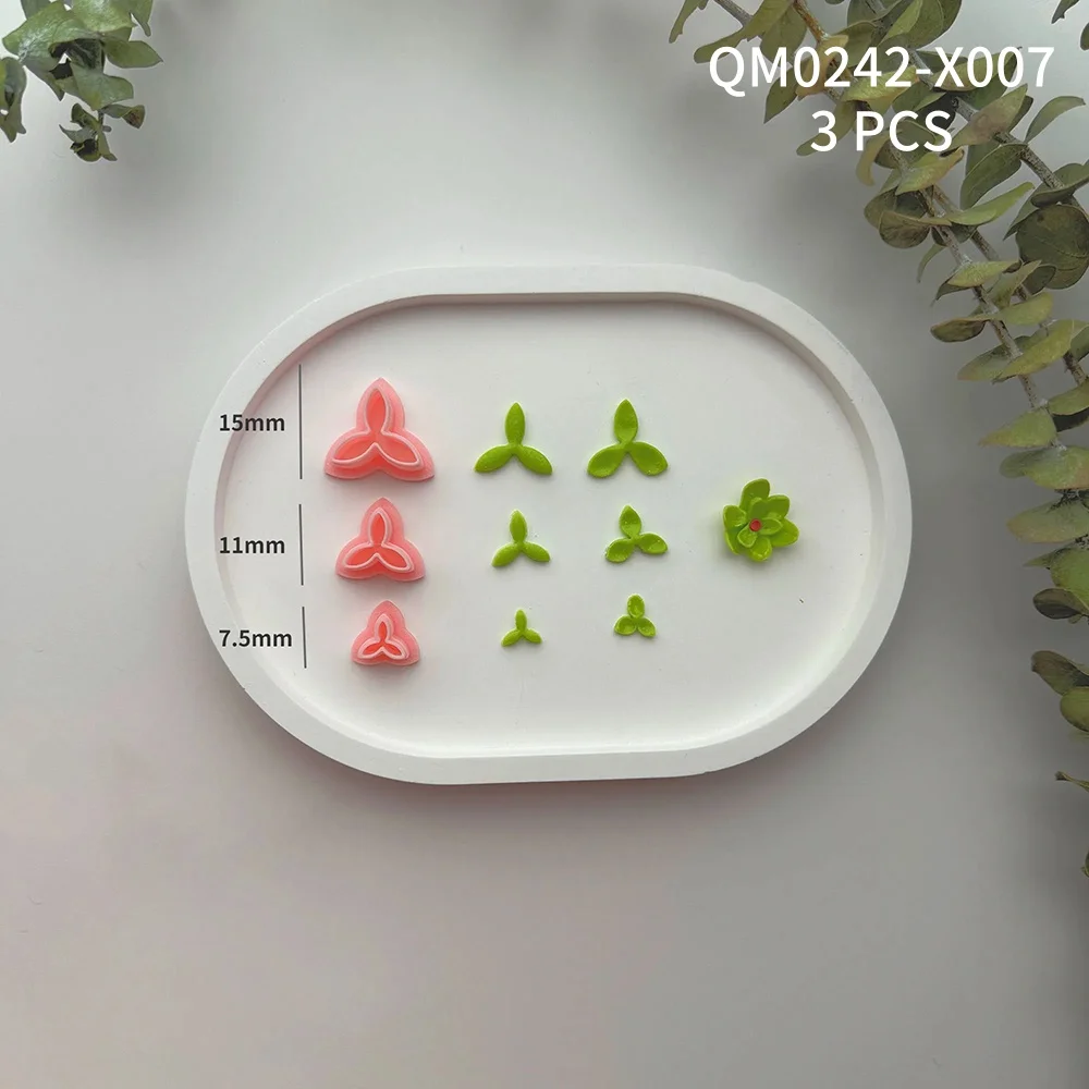3 Teile/satz Mini Größe Blume Blütenblatt Blatt Polymer Clay Schneider Schneiden Formen Für DIY Pflanzen Dekoration Ohrringe Schmuck Machen Werkzeuge – Detail 8