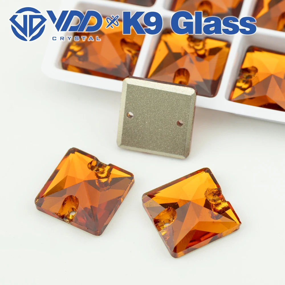 VDD Quadratische Mehrfarbige Hochwertige K9 Glas-Nähsteine Kristall Flachsteine zum Aufnähen für DIY-Kleidungsdekorationen – Detail 13