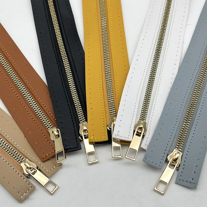 30cm PU Leather Zipper Holes DIY Zipper Replacement Hardware Accessories