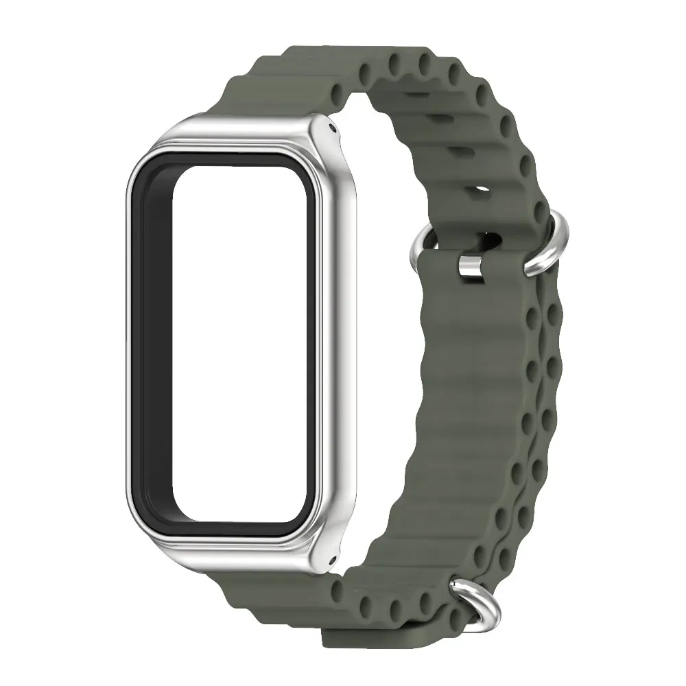 Silicone Waterproof Replacement Strap for Amazfit Band 7 - Soft and Comfortable Watch Bracelet