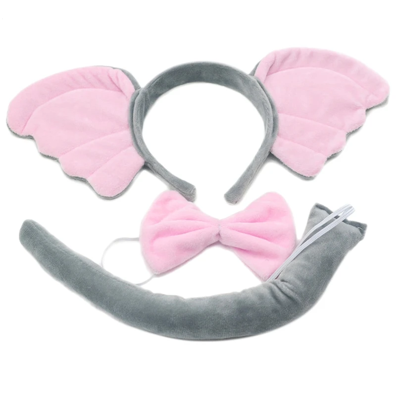 

MXMB 3 Pcs Pink Elephant Ear Headband for Theater Cosplay Anime Attractive