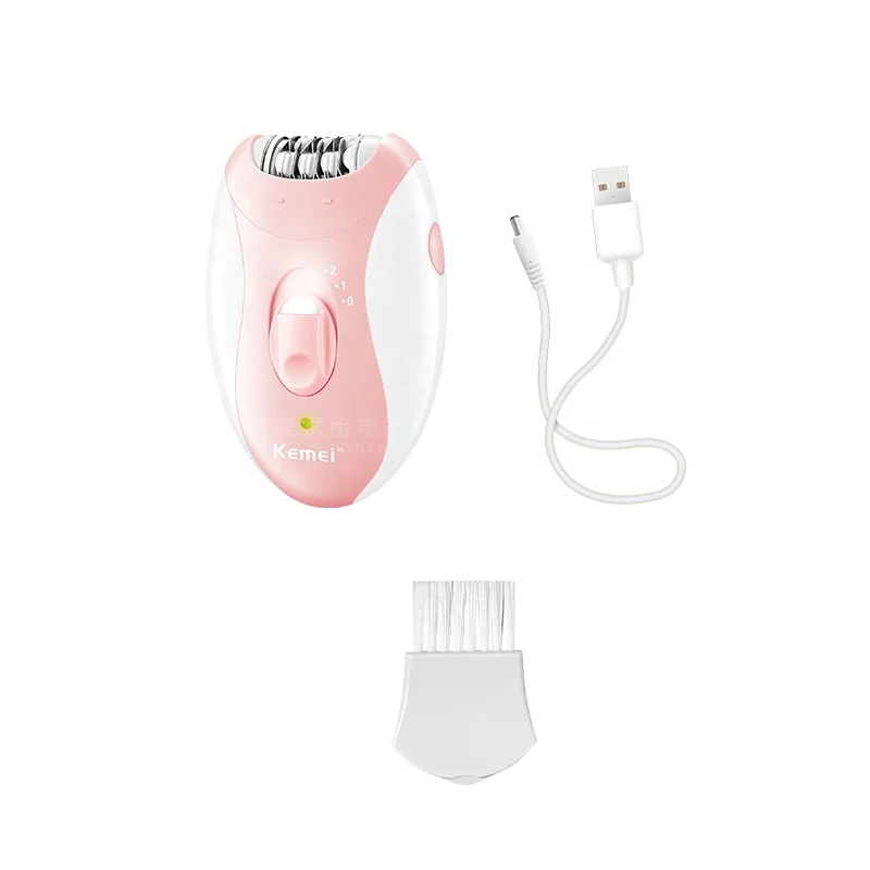 Kemei Epilator Man Women Electric Lady Body Hair Remover Removal Shaver Leg Armpit Face Hair Depilatory Rechargeable 2 Speeds 3