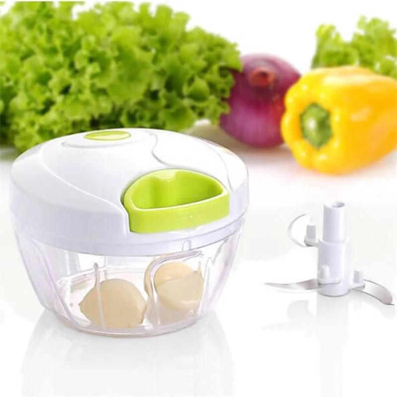 Manual Food Crusher Mini Garlic Chopper Garlic Crusher Vegetable Onion Cutter Kitchen Cooking Accessories 400ml mini garlic chopper