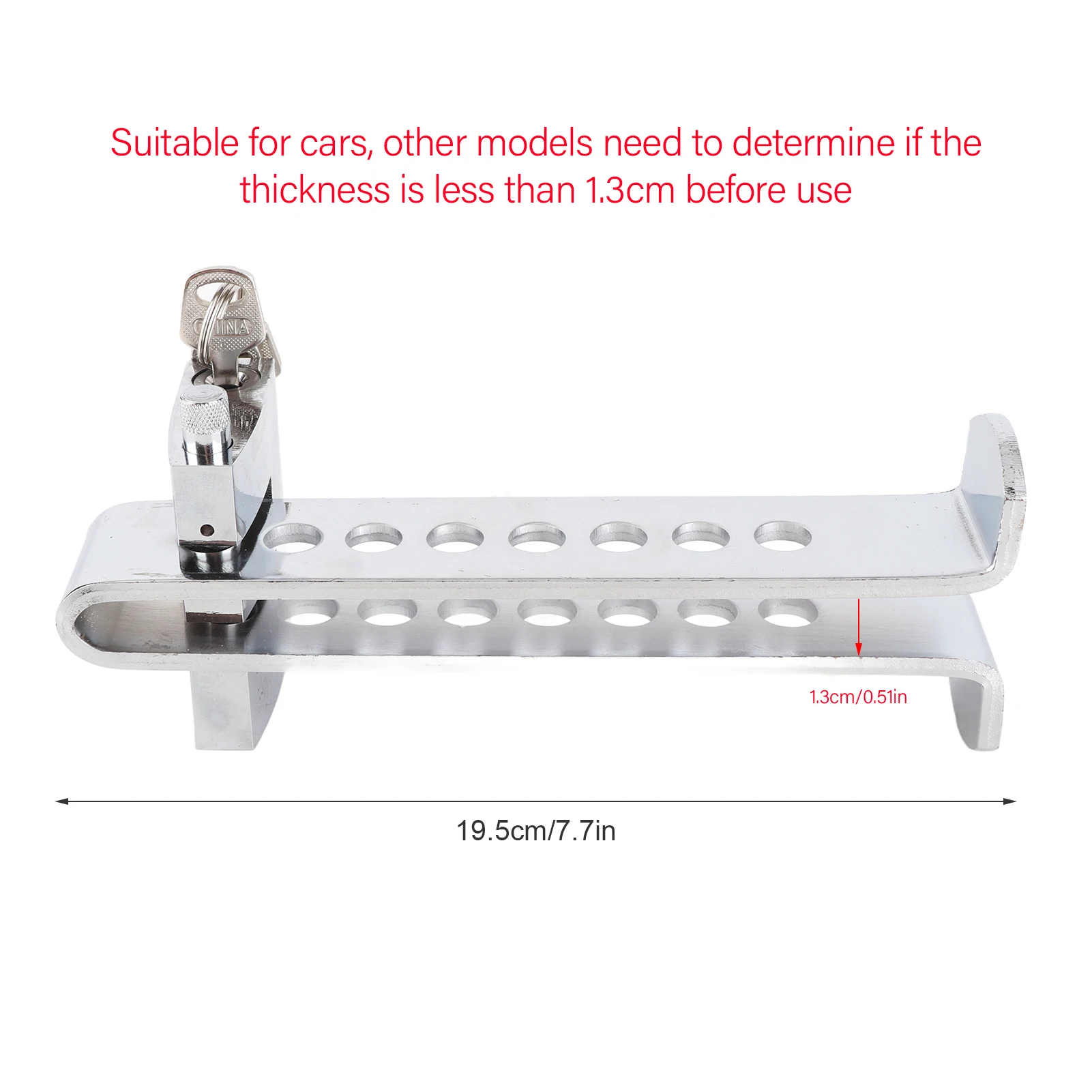 Anti Theft Device Lock Car Brake Stainless Safety Lock Tool Accelerator Pedal Anti‑theft Pedal Door