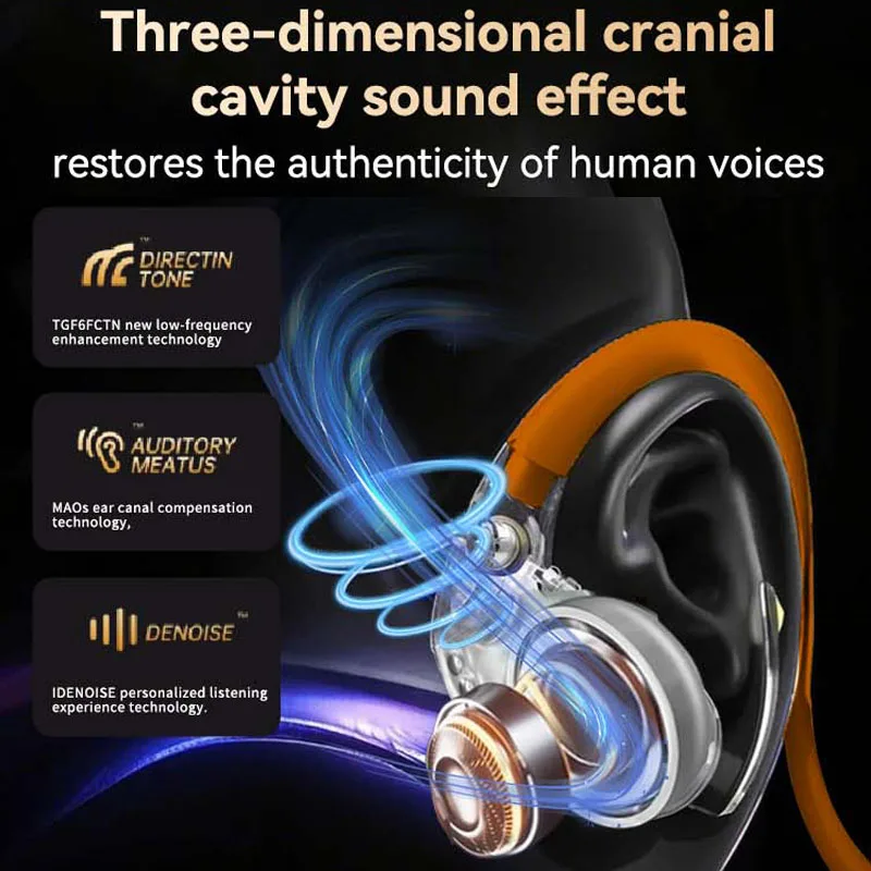 Bluetooth5.4 Bone Conduction Headphones IPX7 Waterproof Swimming Sports Music Headset Magnetic Charging Handsfree Call Earphones