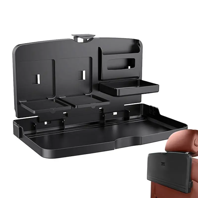 

Складной поднос на автомобильное сиденье, складной поднос для еды на заднем сиденье автомобиля, многофункциональный органайзер на заднее сиденье автомобиля