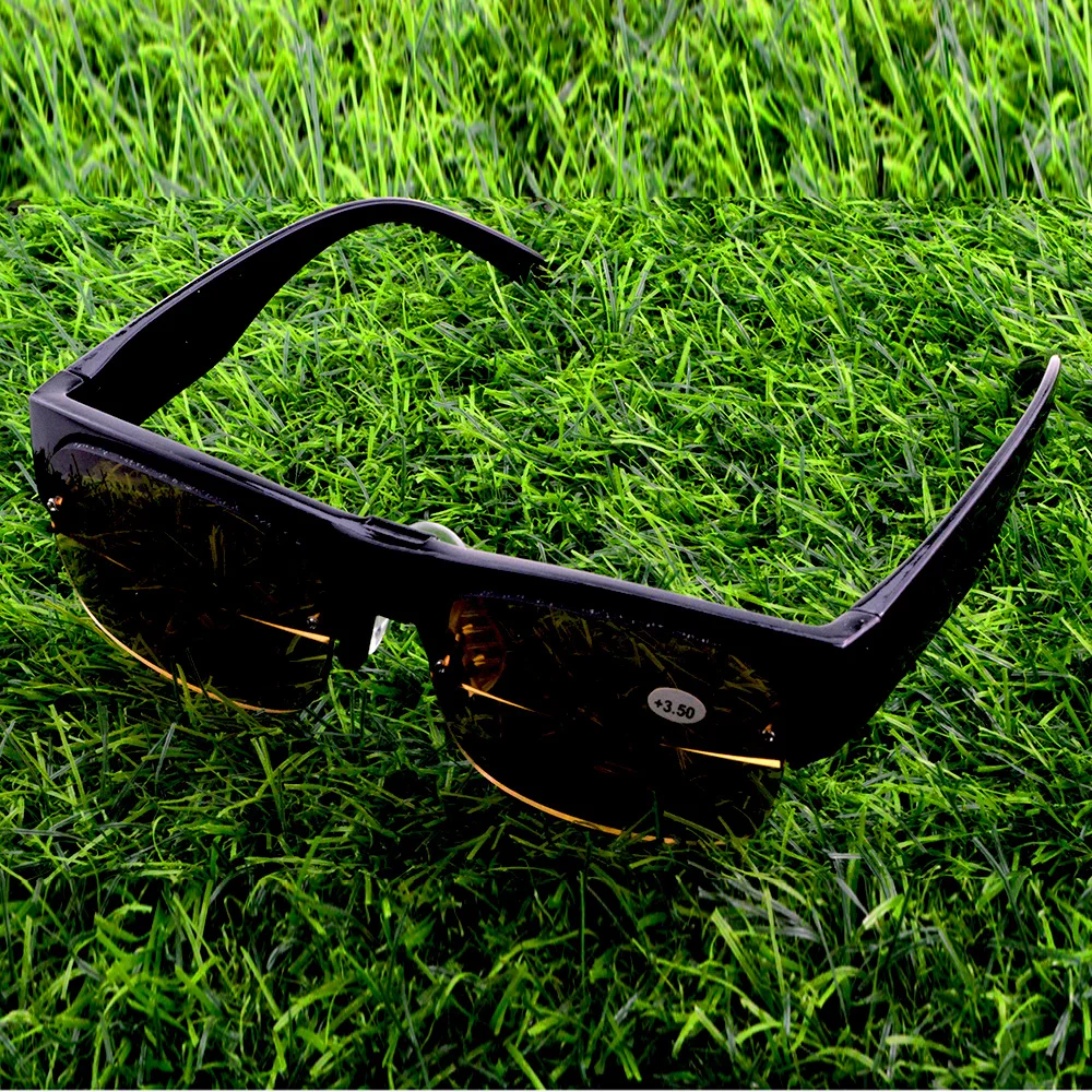 

Wide Temples Eye Protection Sun Protection Brown Lenses Pilot Bifocal Reading Sunglasses +0.75 To +4 See Near and Far